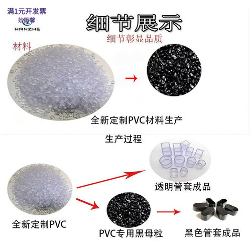 涵哲25圆管套PVC全新料橡胶保护