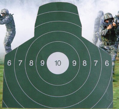 靶纸打靶射击胸环半身组合人头