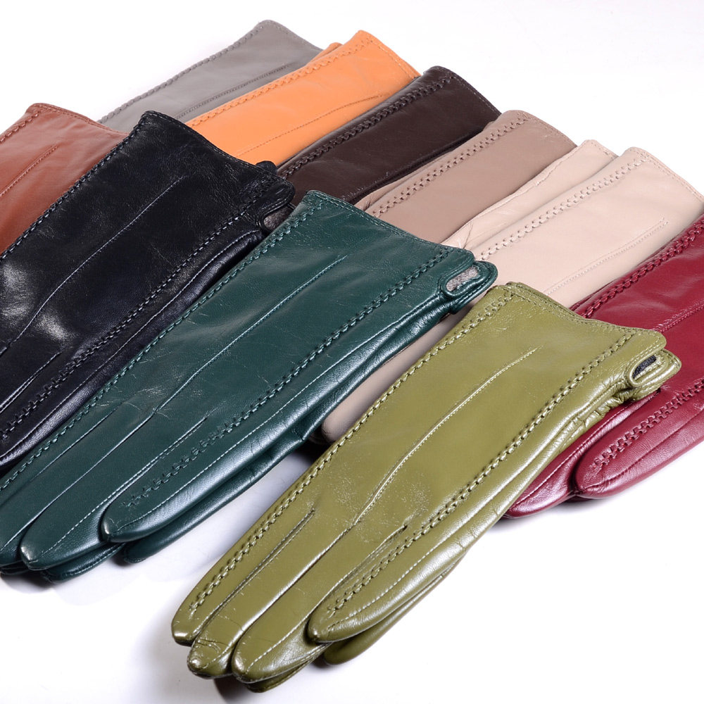 手套女秋冬真皮韩潮触屏山羊皮手套触摸修手保暖开车休闲皮手套女