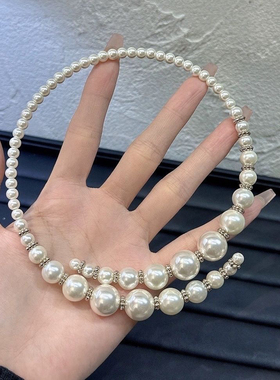 时尚夸张项圈高端树脂珠大小珠搭配2024新款网红爆款脖子配饰品