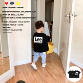 日系潮牌儿童圆领短袖 中大童打底亲子装 上衣纯棉t恤2025夏装 新款