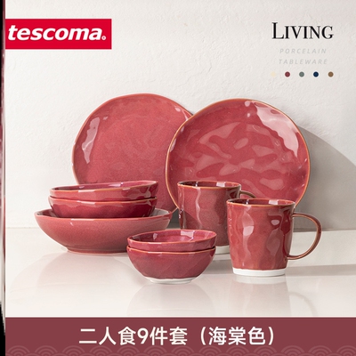 捷克tescoma Living 家用碗碟套装 乔迁新居陶瓷饭碗碟子菜盘茶杯