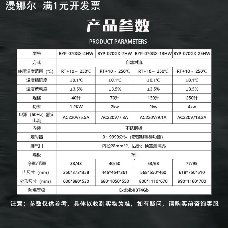 英鹏防爆干燥箱电热恒温烘箱卧式工业厂房烘箱实验室内小型烘干箱