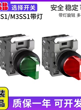 ABB带灯旋转开关M2SS1-11R-11G M2SS2-11L M3SS1-11R/M3SS2-11G