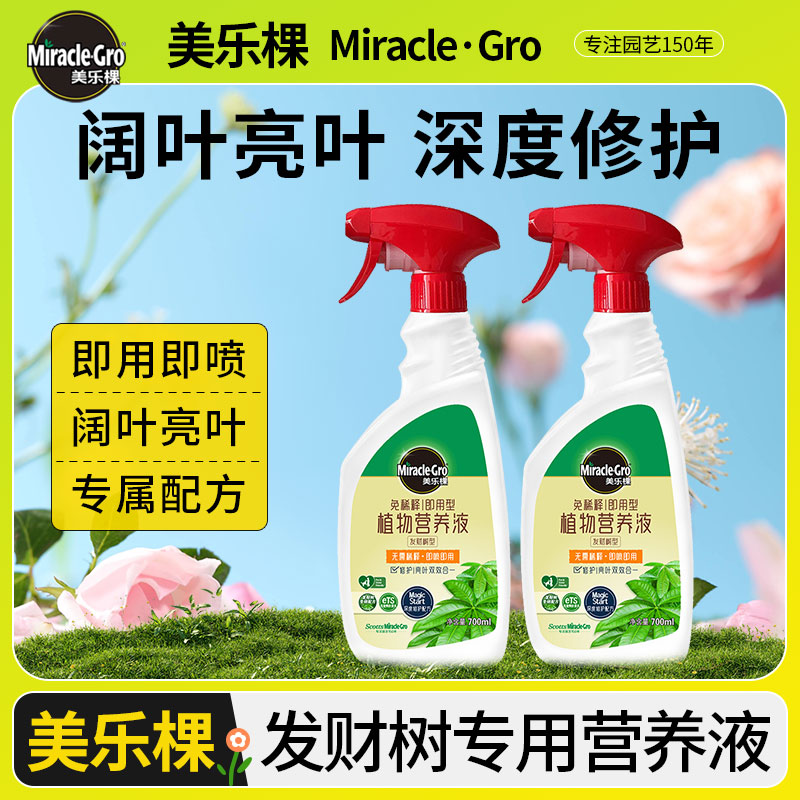 美乐棵免稀释发财树通用专用营养液叶面肥室内盆栽植物富贵竹绿萝
