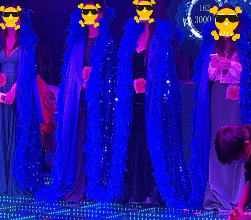 男女披风选美亮片蓝色妖姬披风酒民族服装/舞台装