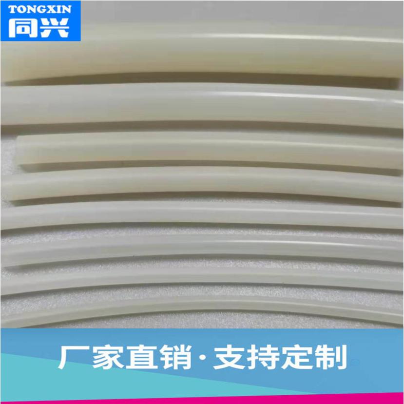 自产销售硅胶管密封条白色通口食用软管发泡胶管半透明管内外圆管