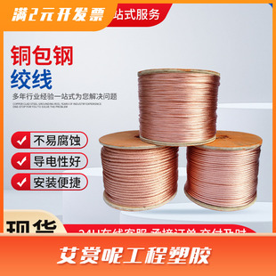 铜包钢绞线机场用防雷接地绞线铜覆钢绞线引下线镀铜绞线生产