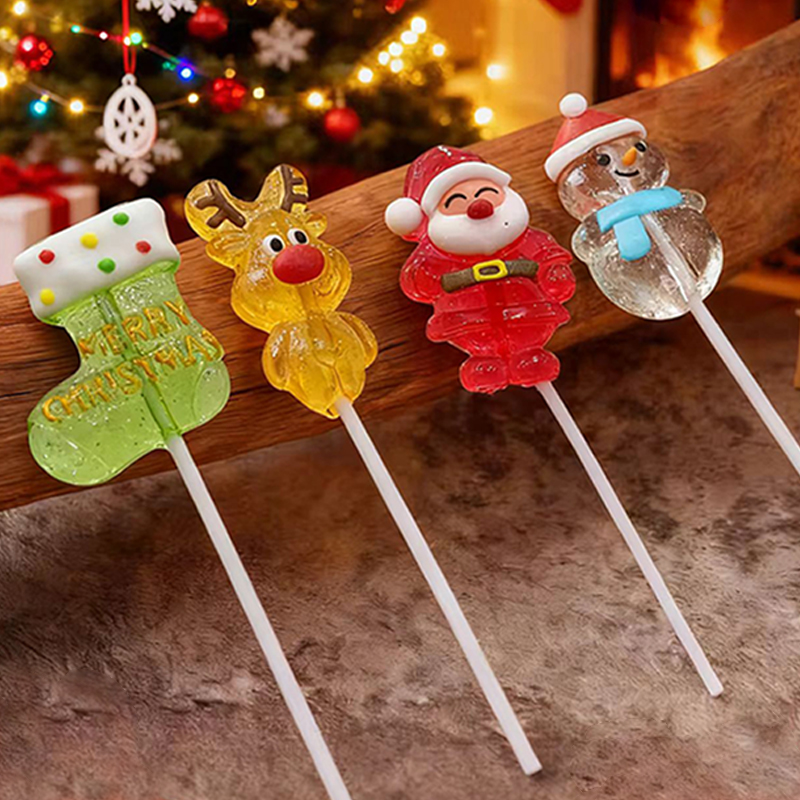 圣诞节糖果盒装糖高颜值棒棒糖硬糖糖果圣诞夜礼物糖儿童圣诞主题