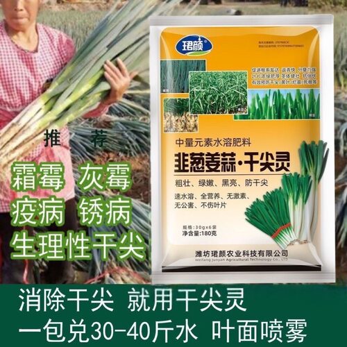 韭葱蒜姜大蒜黄韭菜黄干尖一喷绿植物生长调节剂绿叶增长灵叶面肥