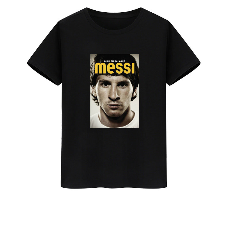 梅西短袖t恤男纪念版500球夏季10号欧冠纯棉诺坎普奇迹头像衣服