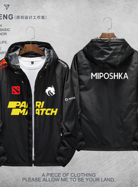 Dota2Team Spirit同款Ti10雪碧战队连帽上衣男秋冬冲锋衣夹克外套