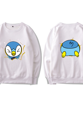 动漫pokemongo口袋妖怪宠物小精灵波加曼皮卡丘圆领卫衣休闲上衣