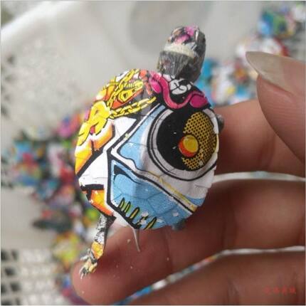 炫彩小巴西彩小巴西彩巴乌龟招财活体地摊彩绘喷绘乌龟宠物龟包活