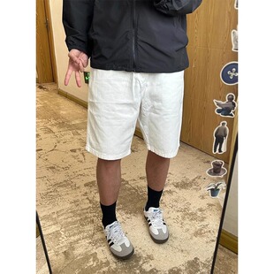 2025新款白色直筒牛仔短裤男款夏季潮牌痞帅高级感百搭五分中裤