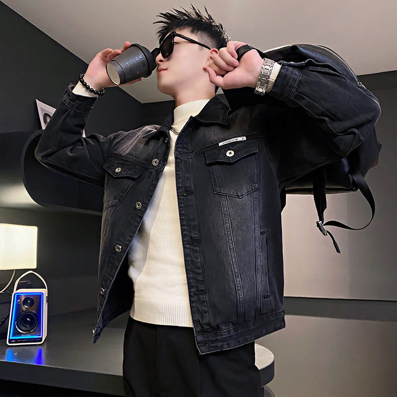 复古牛仔夹克男士2025新款春季外套男款潮流高级感痞帅牛仔上衣服