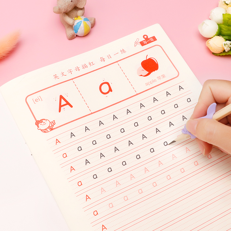 大小写字母描红本幼儿园初学者儿童衡水体英文字帖一二三年级英语临摹