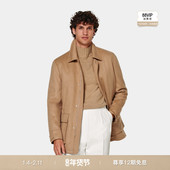SUITSUPPLY中棕色骆驼绒男士 猎装 夹克外套休闲户外