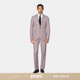 套装 SUITSUPPLY西服紫色羊毛混纺休闲男士 西装