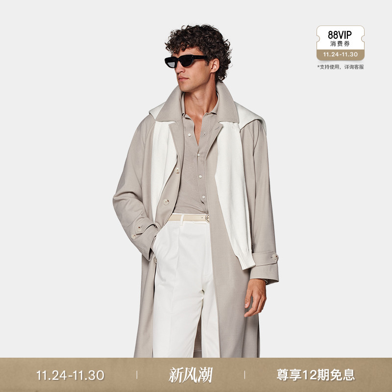 Suitsupply灰褐色大衣外套