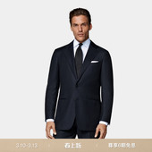 SUITSUPPLY藏青色外套S130支羊毛男士 上衣休闲 西装