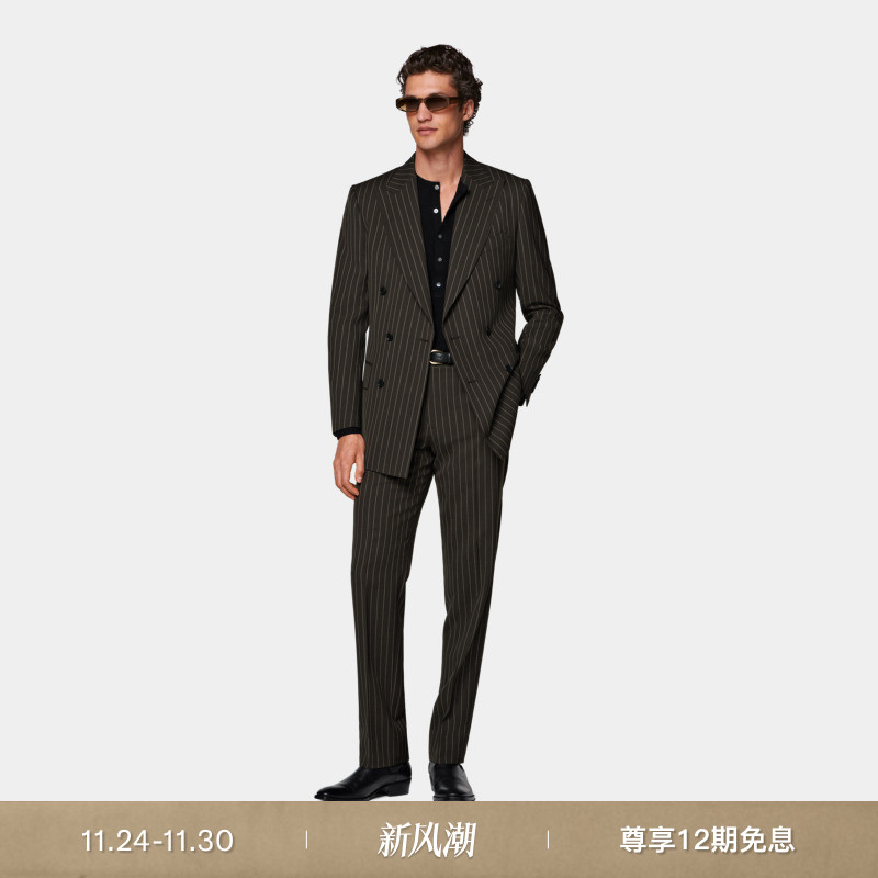 SUITSUPPLY深绿色羊毛西装套装