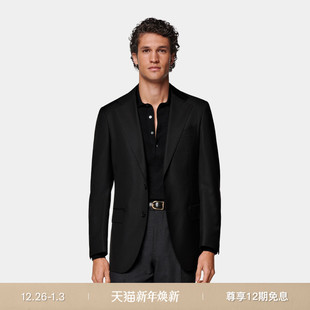 SUITSUPPLY黑色西服外套S110支羊毛男士 上衣 西装