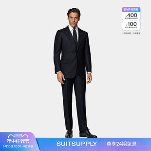 套装 款 四季 SUITSUPPLY藏青色S130支羊毛西服合体商务男士 西装