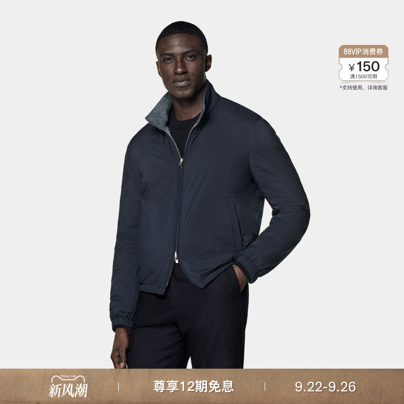 Suitsupply藏青色科技面料夹克