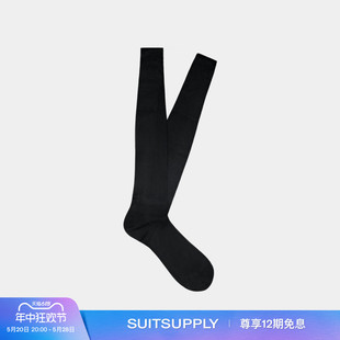 SUITSUPPLY 黑色桑蚕丝男士 新款 24夏季 袜子商务男袜