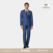 套装 SUITSUPPLY意大利面料中蓝色羊毛男士 西装