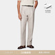 长裤 25春夏新品 SUITSUPPLY浅灰褐色桑蚕丝混纺直筒阔腿休闲男士