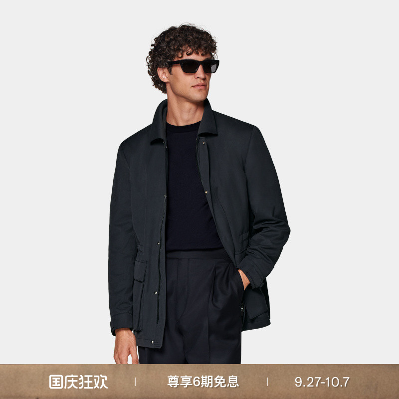 Suitsupply藏青色科技面料外套