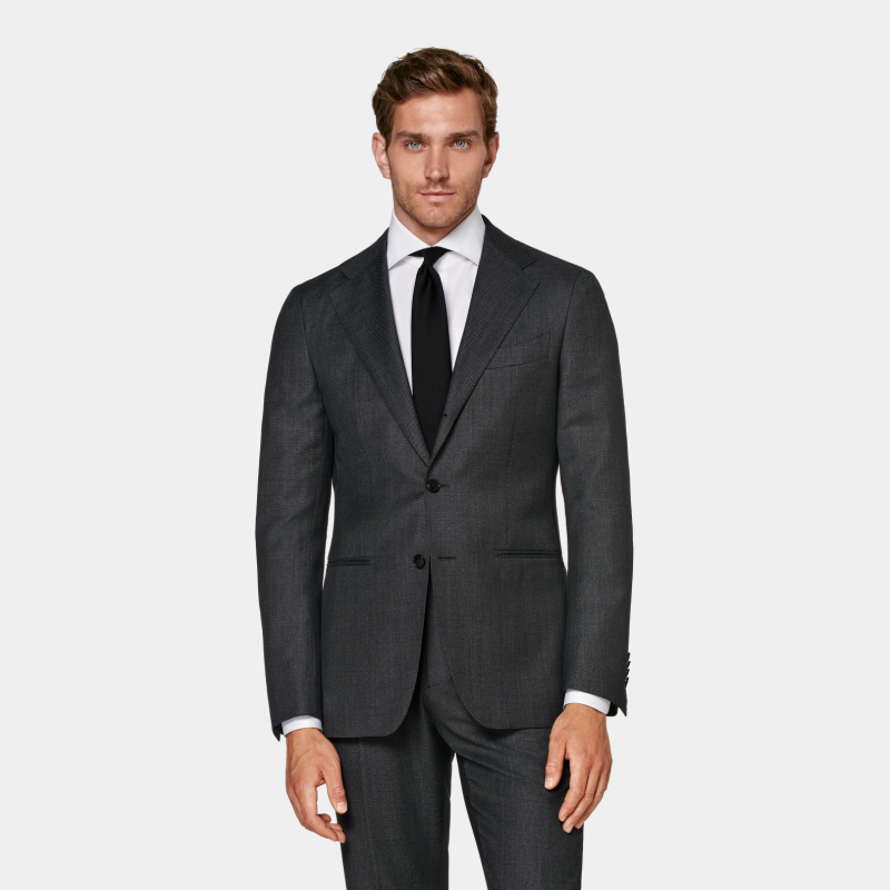 Suitsupply深灰色S130支羊毛西服