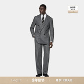 套装 SUITSUPPLY 中灰色羊毛混纺商务休闲西装
