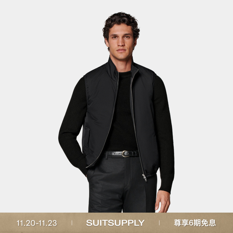 Suitsupply黑色科技面料马甲