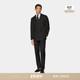 套装 SUITSUPPLY深棕色羊毛桑蚕丝混纺男士 双排扣西装