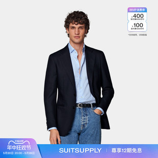 SUITSUPPLY藏青色Traveller羊毛西服修身 上衣 男西装 新款 24春季