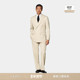 套装 SUITSUPPLY砂砾色S120支羊毛男士 双排扣西装 休闲