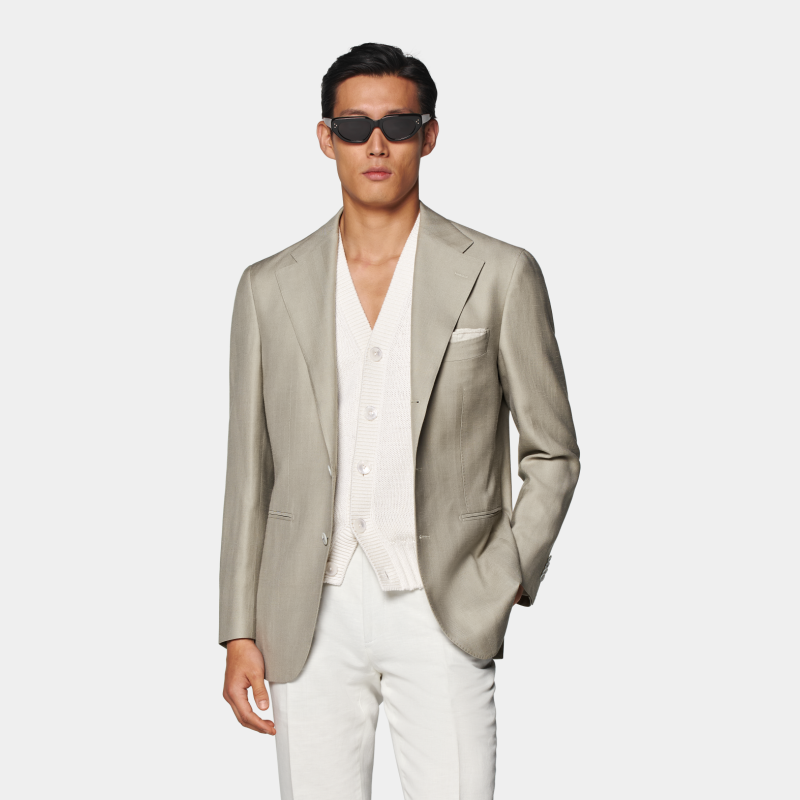 SUITSUPPLY浅绿色羊毛混纺外套宽松慵懒男西装上衣,男装,休闲西服,淘宝优惠券,粉丝福利购,淘宝优惠卷