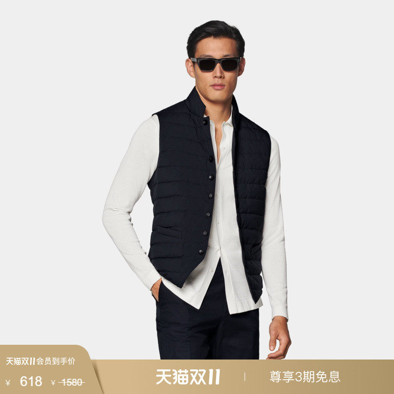 奥莱SUITSUPPLY-藏青色背心马甲