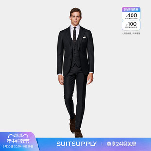 三件套四季 SUITSUPPLY藏青色S110支羊毛西服修身 西装 款 商务男士