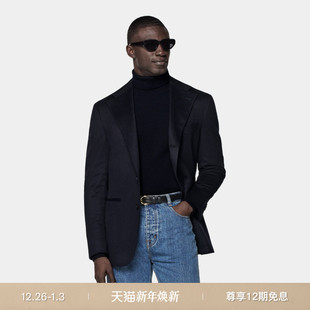 SUITSUPPLY外套藏青色山羊绒宽松慵懒男士 上衣 西装