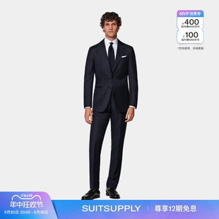 四季 西装 SUITSUPPLY藏青色羊毛西服修身 套装 款 商务男士 经典