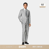套装 SUITSUPPLY浅灰色S140支羊毛西服男士 西装
