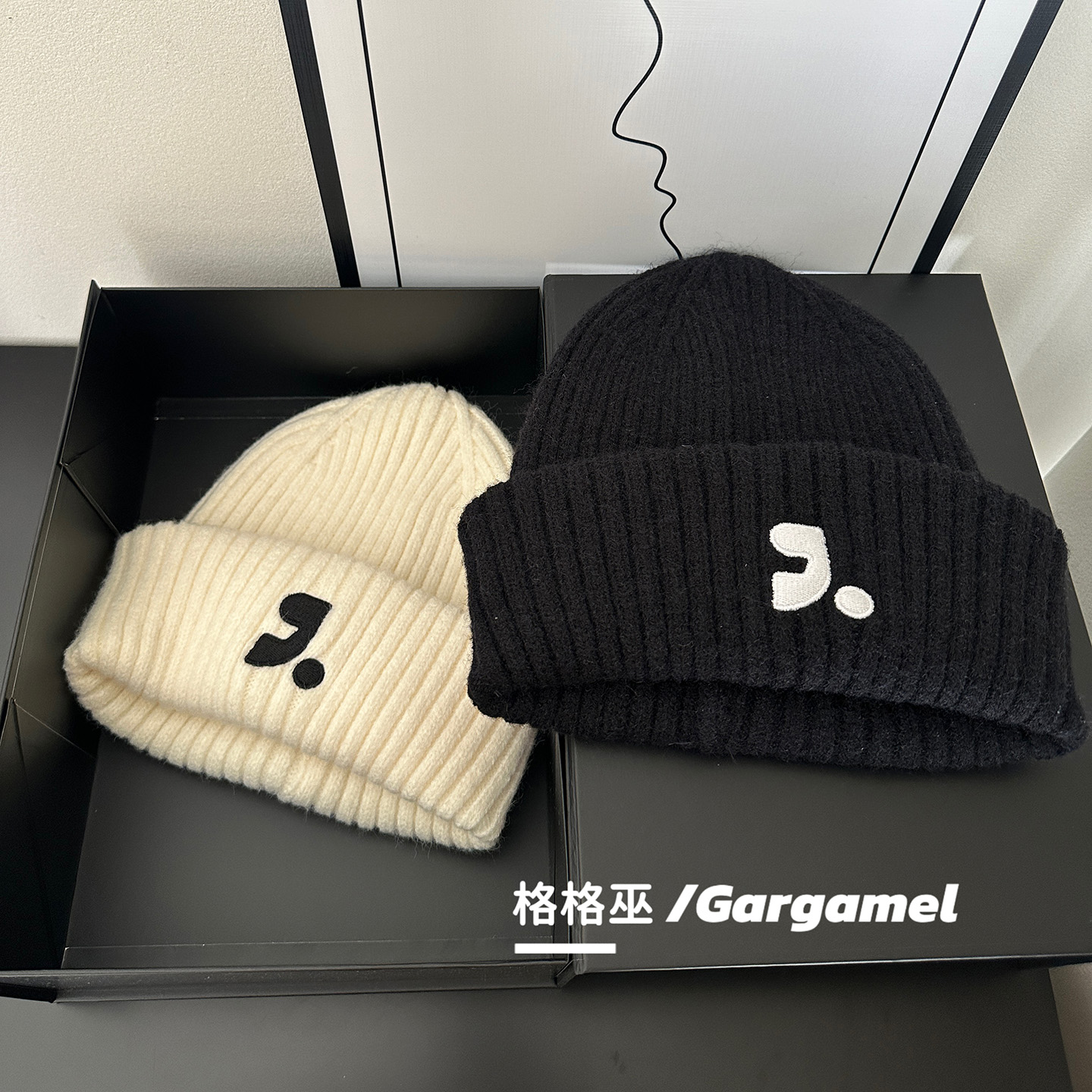 格格巫韩系针织毛线帽子女秋冬保暖加厚显脸小冷帽百搭堆堆帽潮流