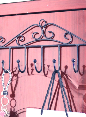 黑色卧室门衣架子挂包壁挂多功能创意无痕门后挂钩挂衣架免钉门口