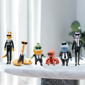 跨境新款 坏蛋联盟卡通周边动漫手办大坏狼戴安狐房间桌面装 饰