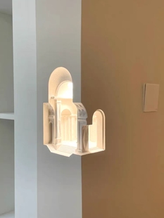 佛罗伦萨石膏墙角壁灯楼梯内嵌入式转角感应装饰灯预埋拐角壁龛灯