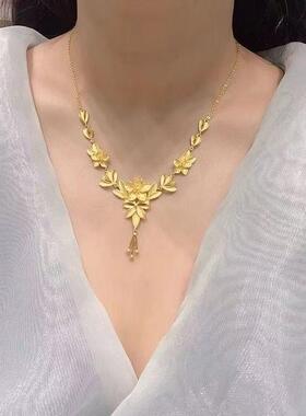 花卉民族风花月佳期繁花似锦婚嫁花朵精致结婚项链女